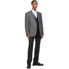 Thom Browne Grey Felted 4-Bar Classic Sport Coat Blazer