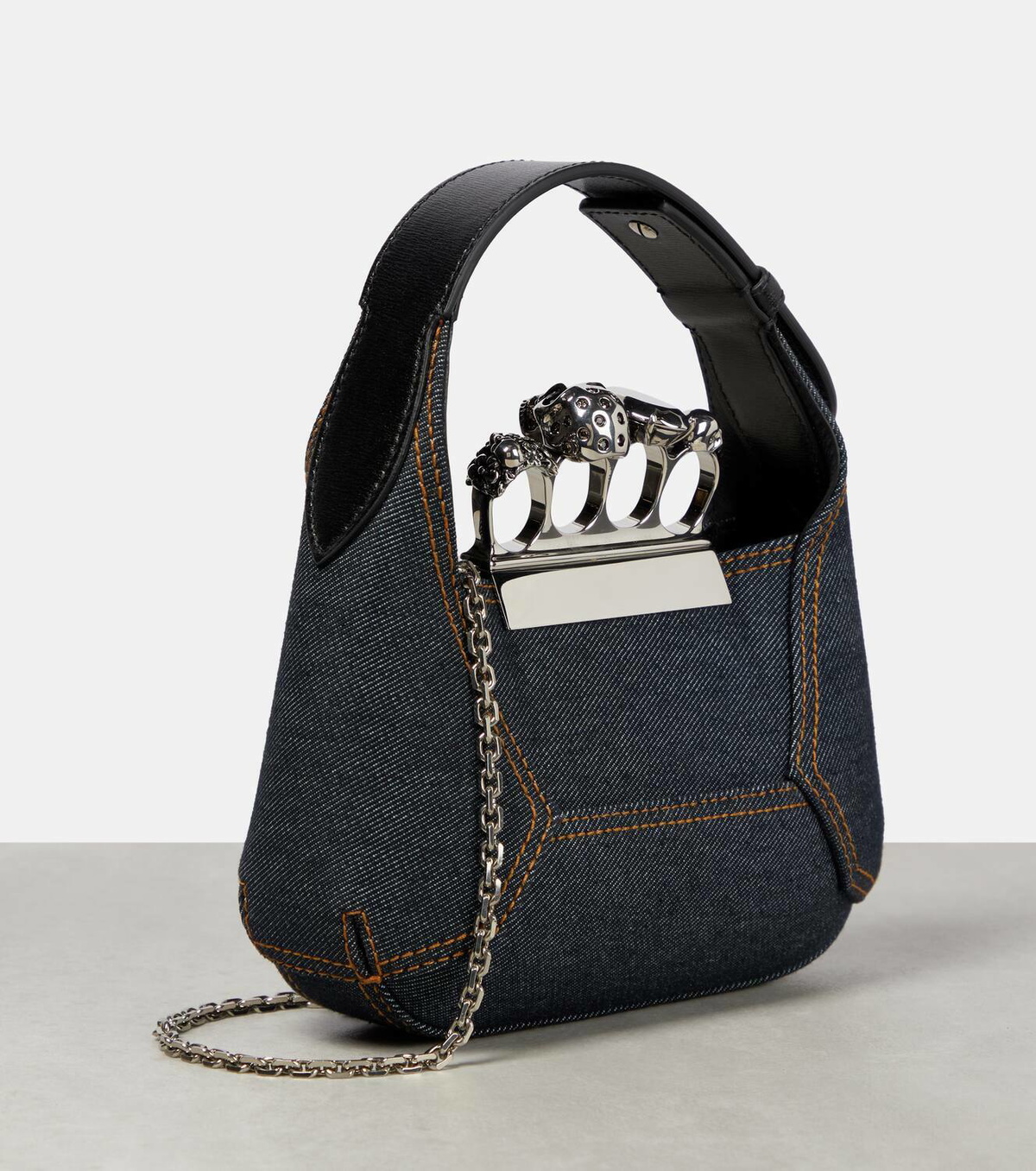 Alexander McQueen Demanta Leather Skull Clutch - PurseBlog