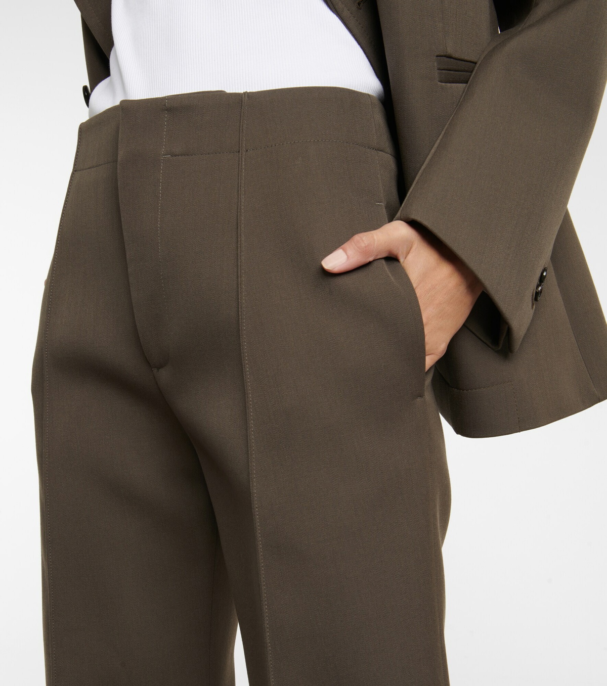 BOTTEGAVENETA 22 years wool Center press Pants slacks 708514 black 38