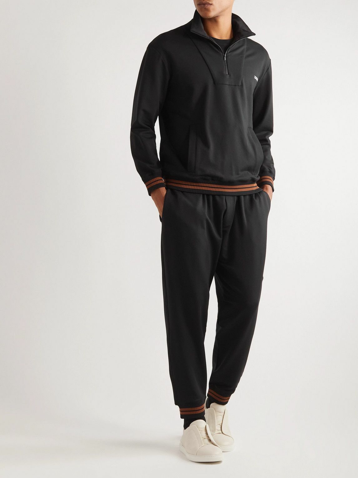Zegna - Stretch-Modal and Cotton-Blend Pyjama Set - Black Zegna
