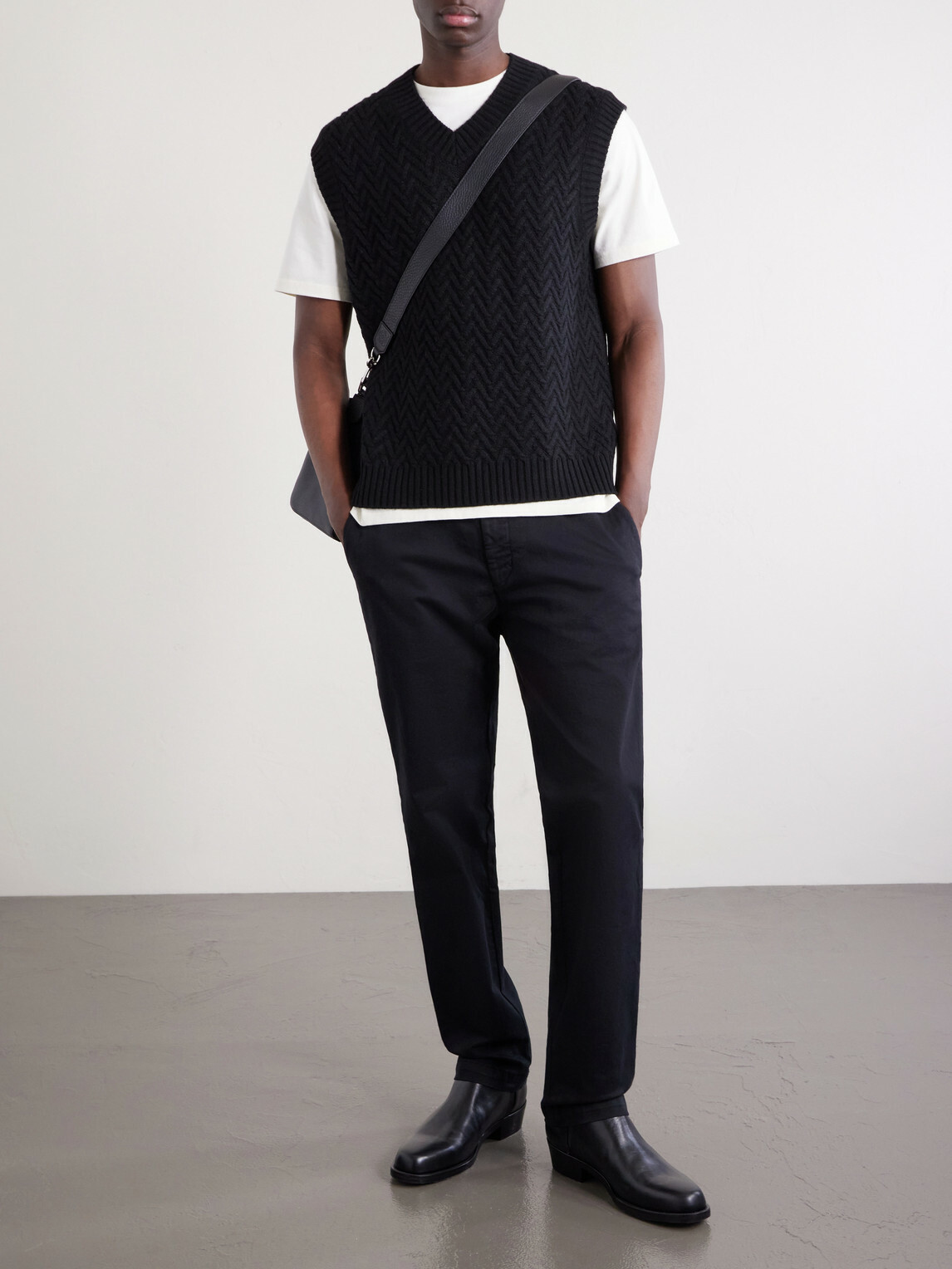 Mr P. - Wool and Cashmere-Blend Sweater Vest - Black