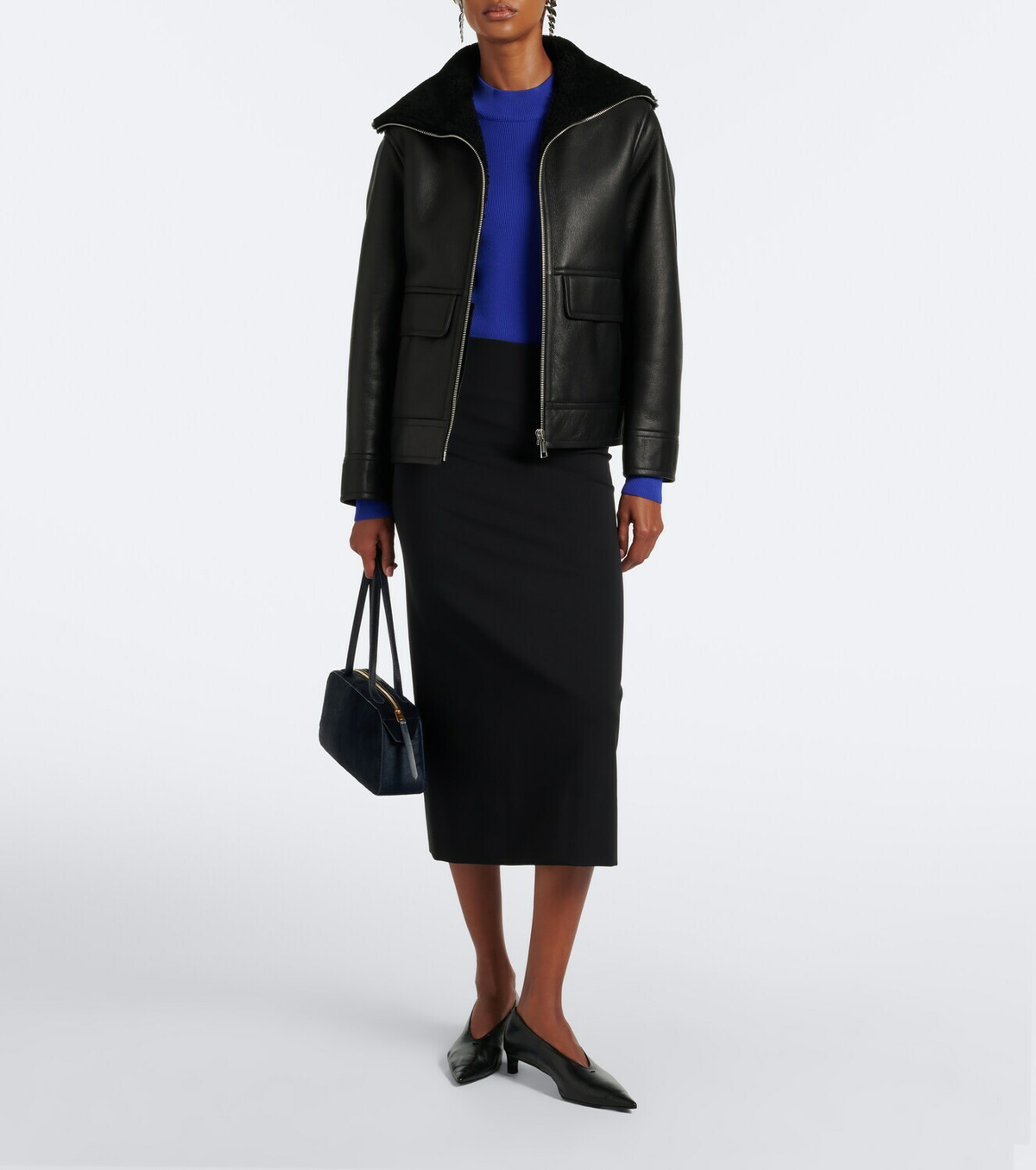 Yves Salomon Shearling-lined leather jacket