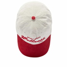 Sporty & Rich Men's Wellness Club Corduroy Hat in White/Red