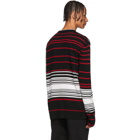 Marni Dance Bunny Black and Multicolor Striped Bunny Sweater