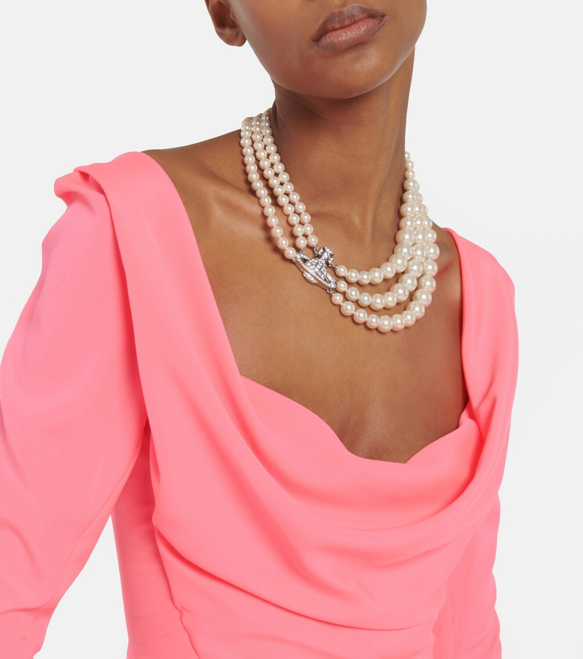 Vivienne Wrap Front Top - Chestnut