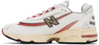 New Balance White & Red 1000 Sneakers