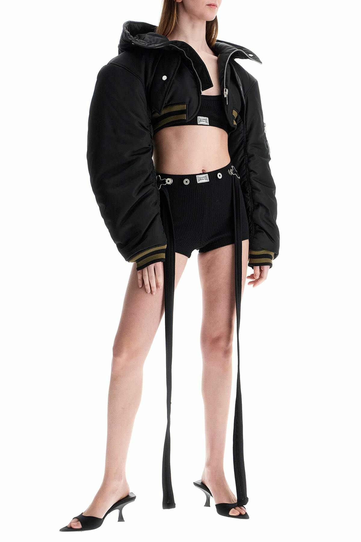 JEAN-PAUL GAULTIER Junior 2-way neck cotton stretch tops black 40