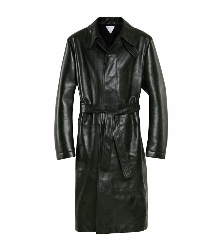 Photo: Bottega Veneta - Leather trench coat