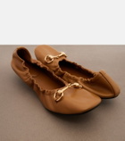 Gucci Prima Horsebit leather ballet flats