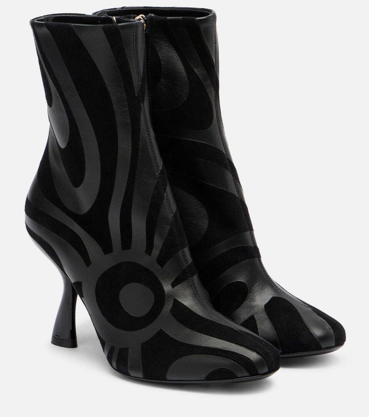Pucci Marmo suede and leather ankle boots