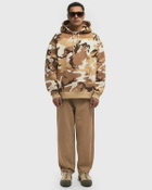 PATTA Bark Woodland Camo Boxy Hooded Sweater Brown Mens Hoody