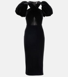 Christopher Kane - Wrap velvet midi dress
