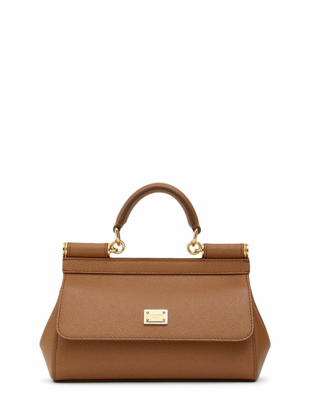 Photo: DOLCE & GABBANA Mini Sicily Dauphine Leather Top Handle