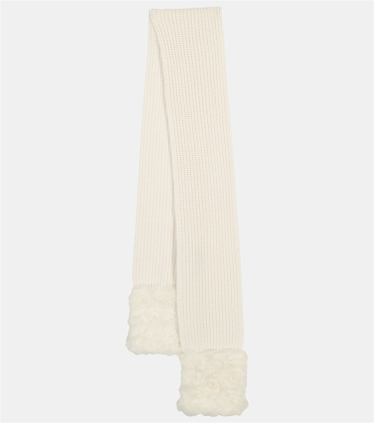 Moncler - Faux fur, wool and cashmere scarf Moncler