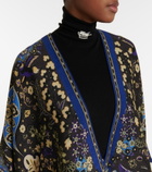 Etro - Printed wool-blend cape
