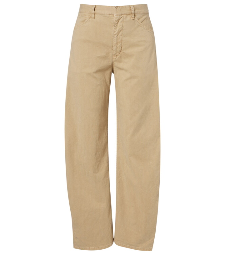 Photo: Nili Lotan Tribeca cotton twill barrel-leg pants