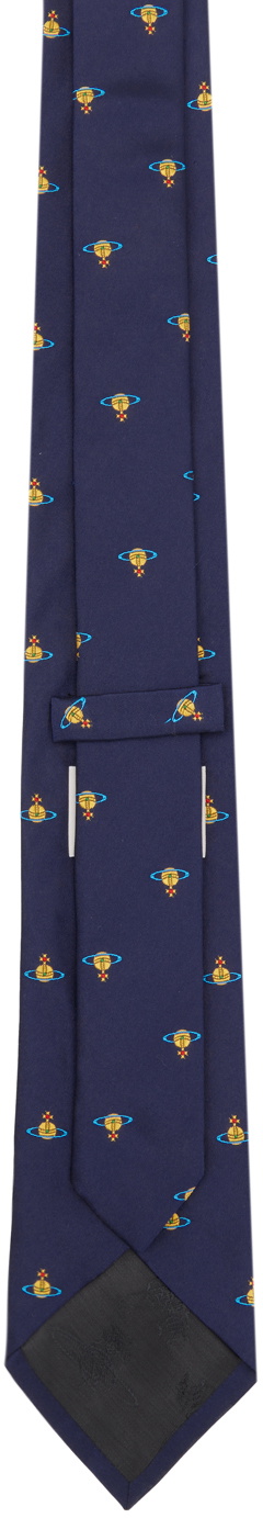 Vivienne Westwood Navy Multi Orb Tie