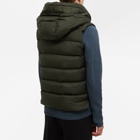 Moncler Men's Cardamine Logo Hooded Gilet in Millitary Green