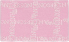 JW Anderson Pink Logo Grid Neck Warmer