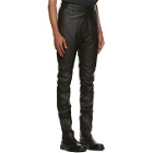 Ann Demeulemeester Black Leather Trousers