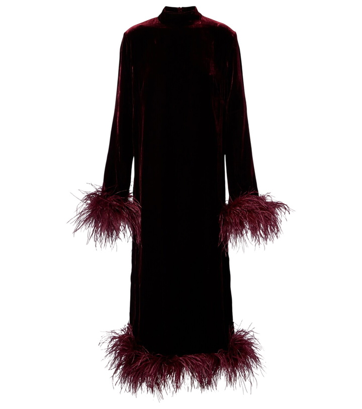 Photo: Taller Marmo Gina Venti feather-trimmed midi dress