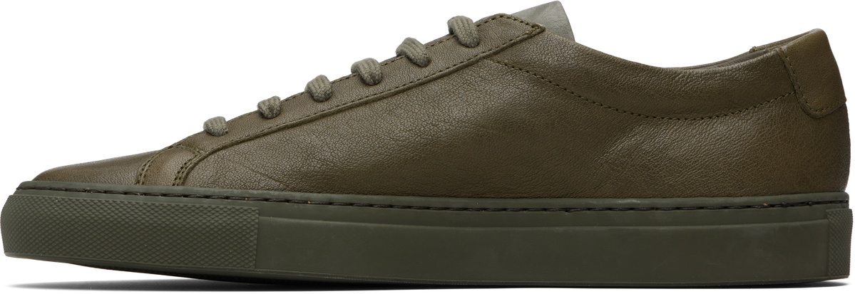 Common Projects Khaki Achilles Premium Sneakers