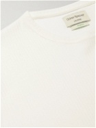 Oliver Spencer Loungewear - Ribbed Organic Cotton-Jersey T-Shirt - Neutrals