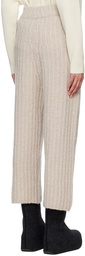 Lauren Manoogian Beige Plush Lounge Pants