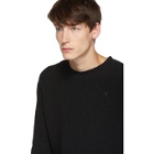 Song for the Mute Black Oversized Distressed Sweater