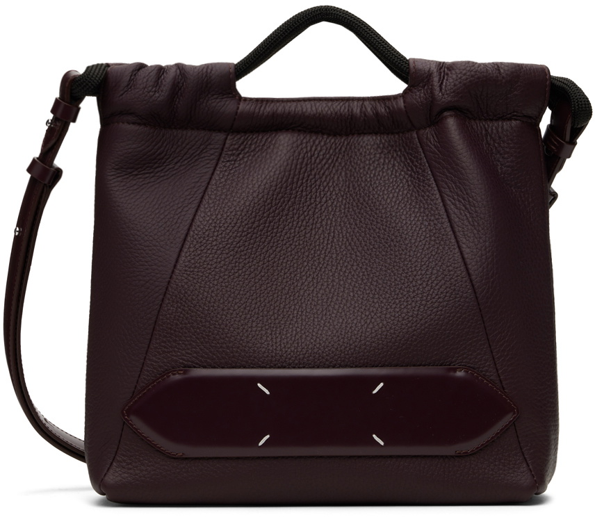 Maison Margiela Burgundy Soft 5AC Drawstring Small Bag