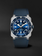 Bell & Ross - BR-03 Diver Automatic Stainless Steel Watch, Ref. BR03A-D-BLU-ST/SRB