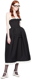 Shushu/Tong Black Flower Bud Midi Dress