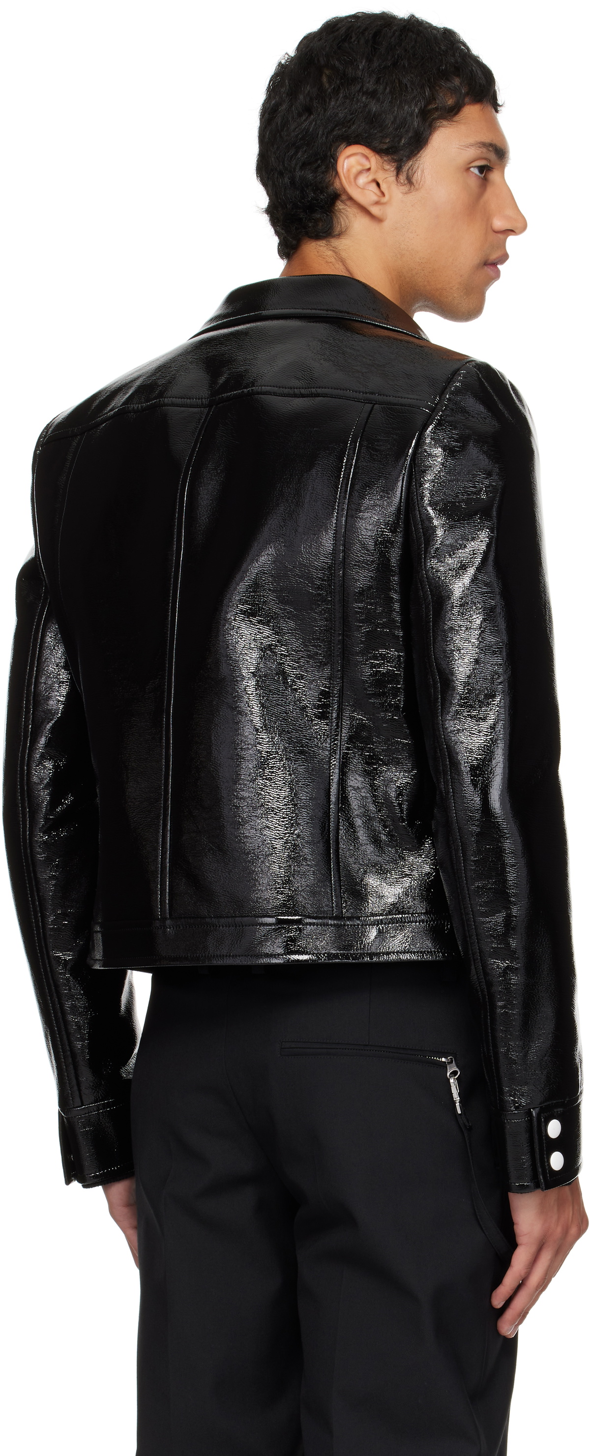 Courrèges Black Reedition Vinyl Jacket