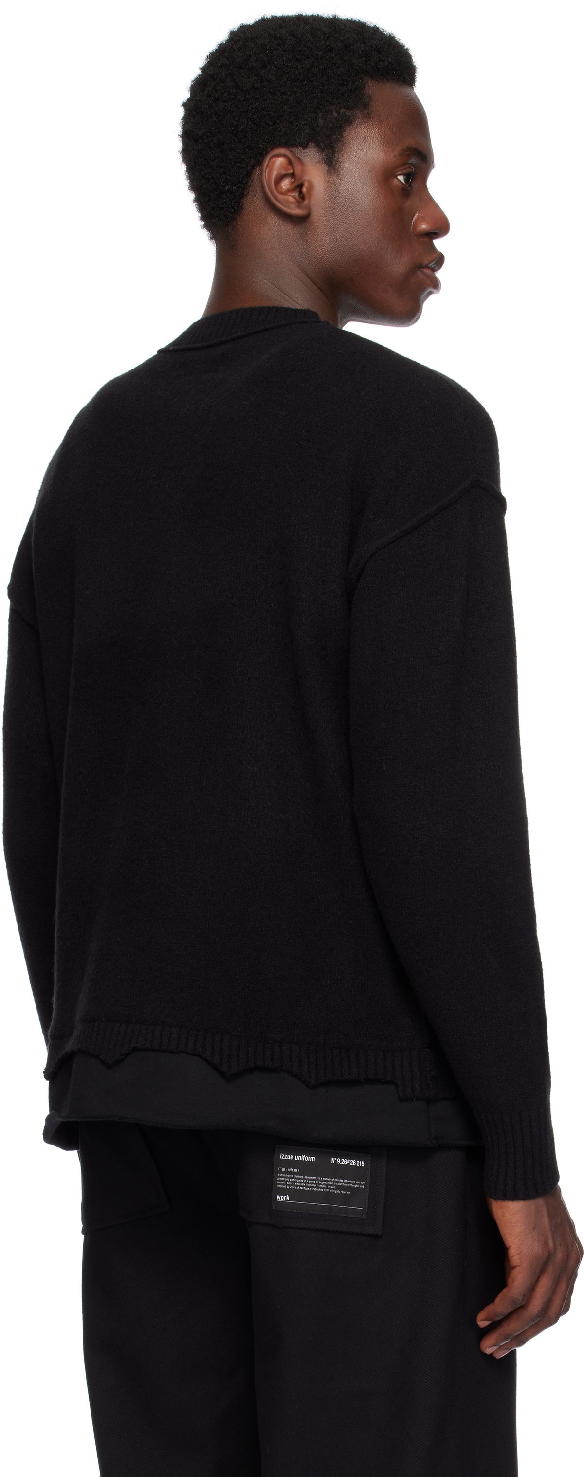 Izzue Black Layered Sweater