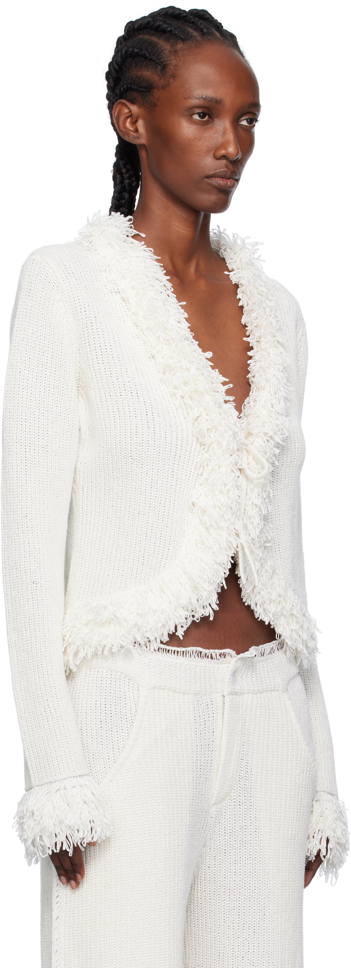 Aya Muse White Mello Cardigan