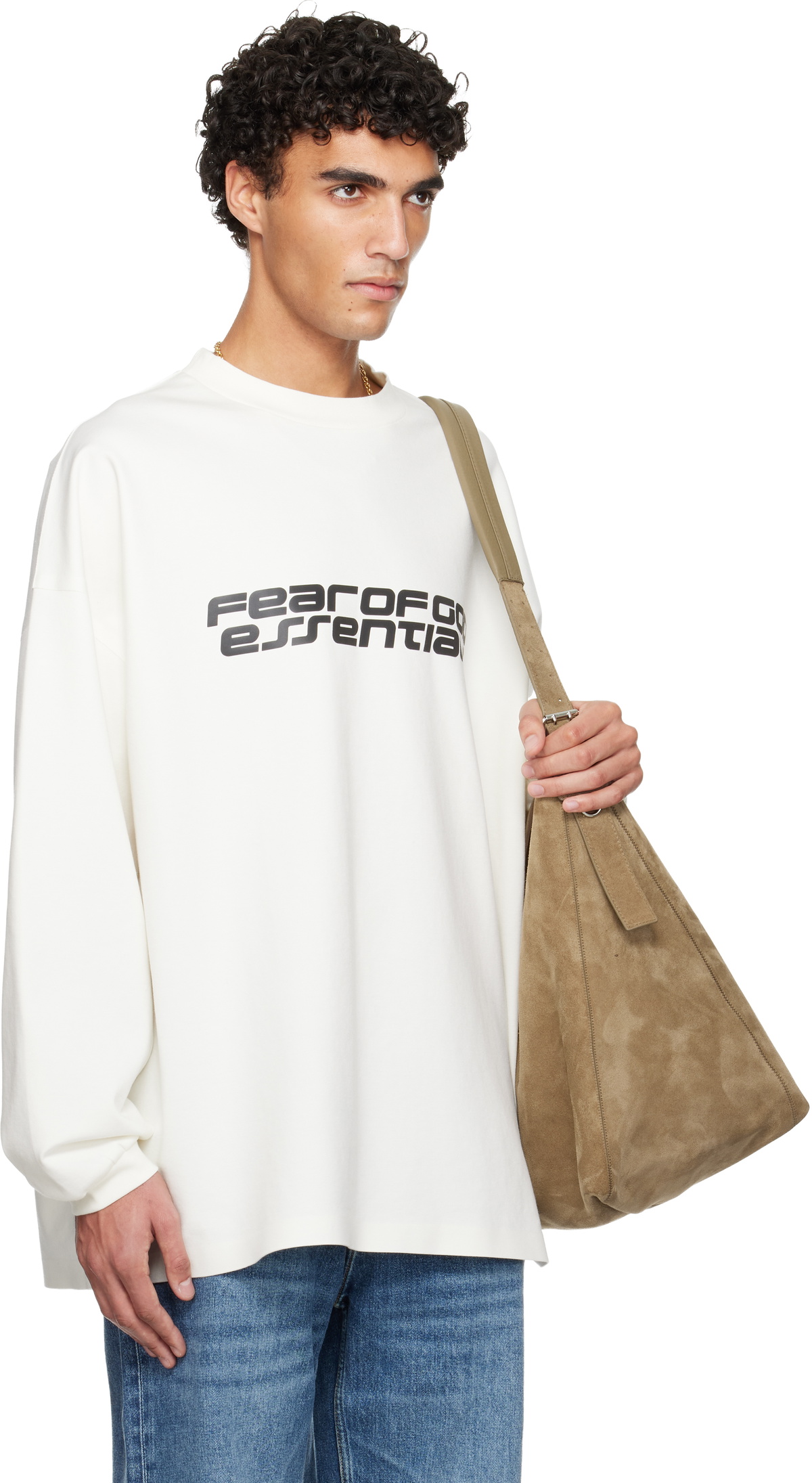 Fear of God ESSENTIALS Off-White Holiday Ponte 90s Long Sleeve T-shirt