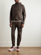 DISTRICT VISION - Zanzie Tapered Logo-Embroidered Panelled Shell Track Pants - Brown