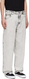 Dime White Classic Baggy Jeans