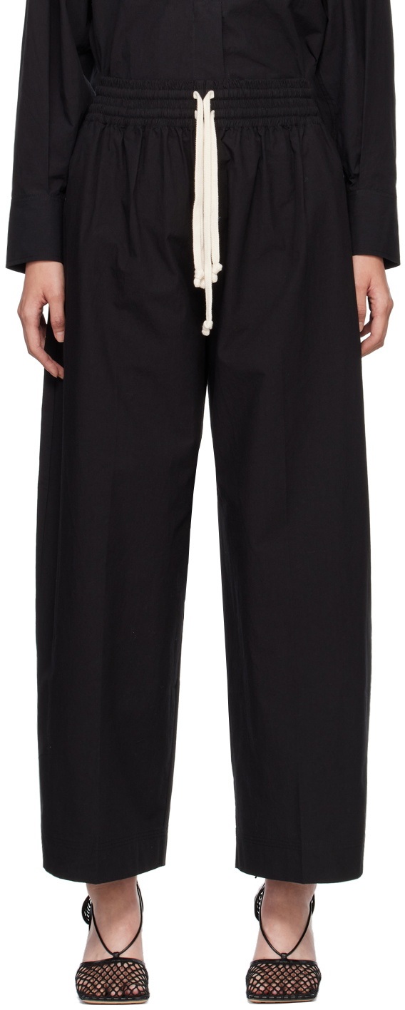 Subtle Le Nguyen Black Wrinkled Lounge Pants