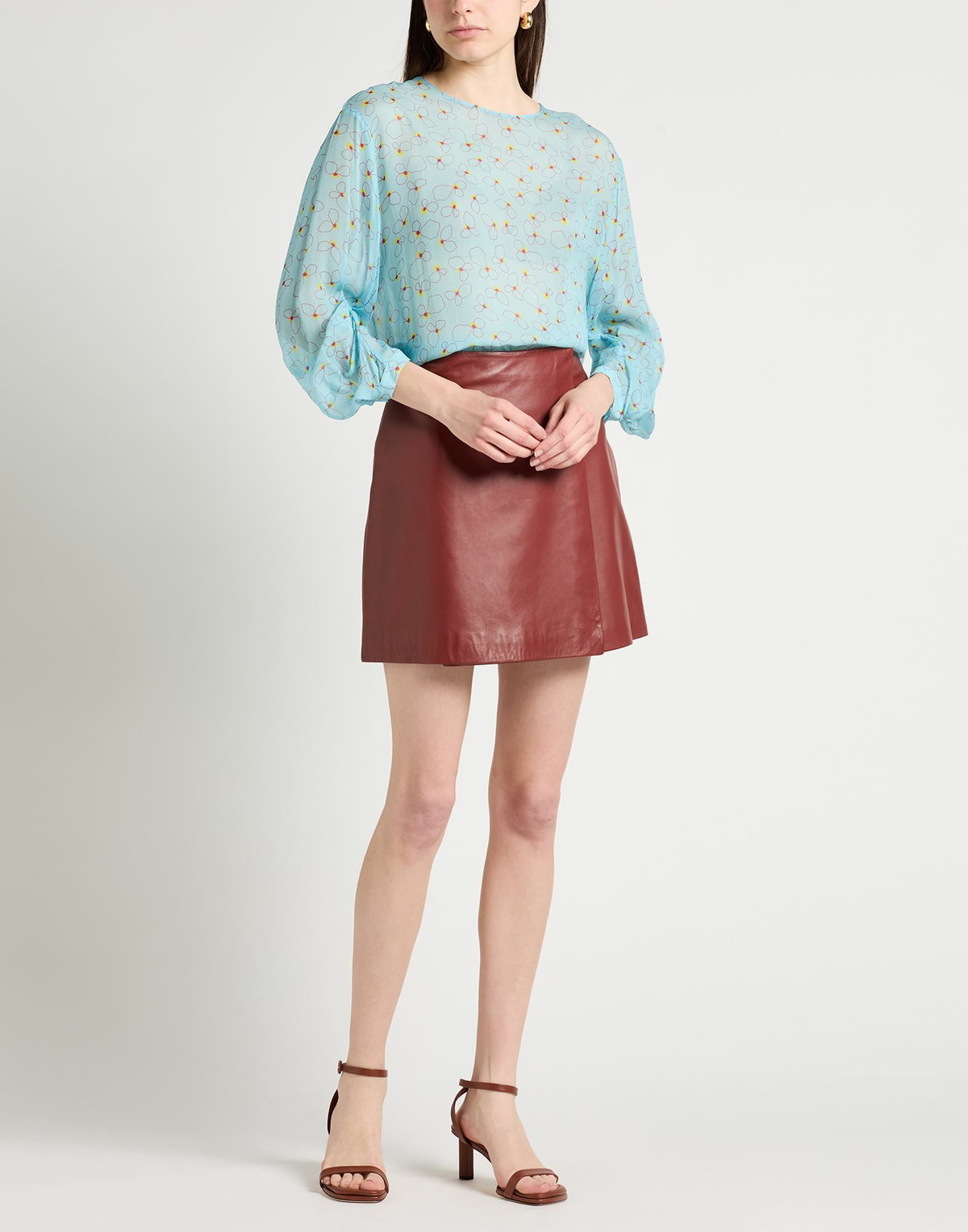 Manila Grace Womens Top in Sky blue