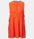 Asceno Como ruched silk crêpe minidress