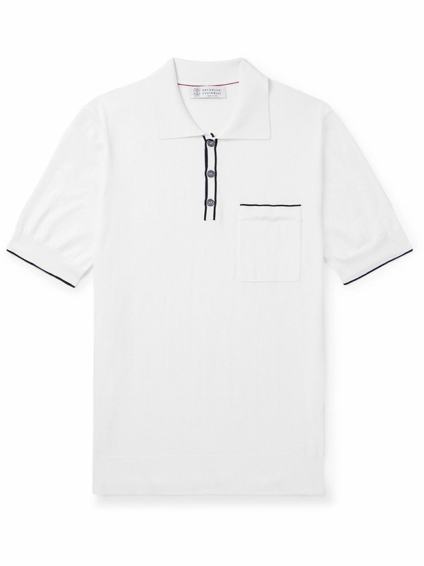 Photo: Brunello Cucinelli - Cotton Polo Shirt - White