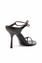 Diesel D-Diam's-Thin cord sandal in croc-effect leather - Sandals Womens in Brown