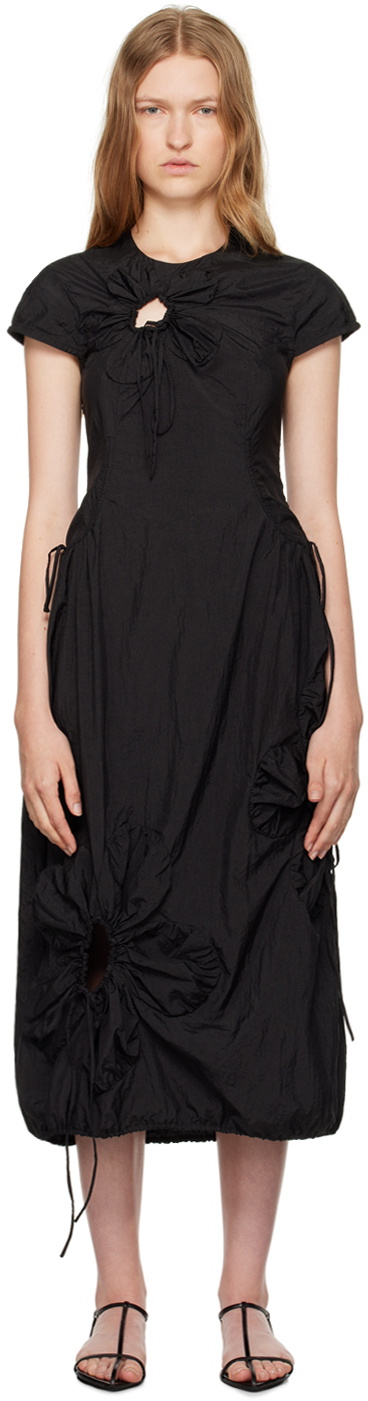 J.Kim Black Flower Maxi Dress