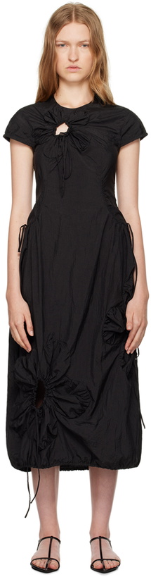 Photo: J.Kim Black Flower Maxi Dress