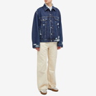 Acne Studios Men's Robert Distressed Denim Jacket in Mowgli