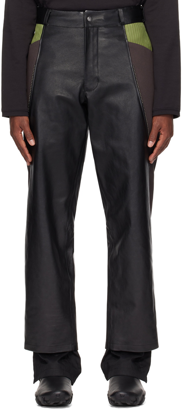 At.Kollektive Black Kiko Kostadinov Edition Milne Leather Trousers