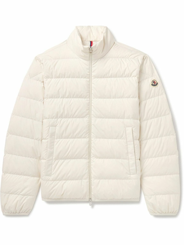 Photo: Moncler - Baudinet Logo-Appliquéd Quilted Shell Down Jacket - Neutrals