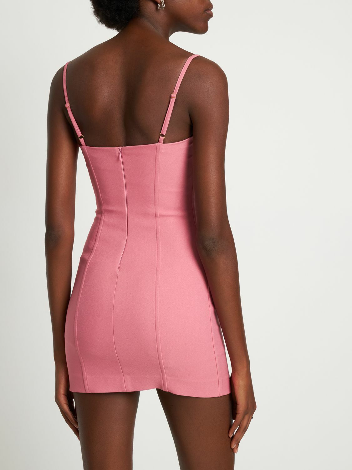 BLUMARINE Crepe Flower Detail Mini Dress Blumarine
