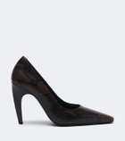 JUDE Fame snake-effect leather pumps